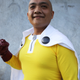 A One-Punch Man cosplayer